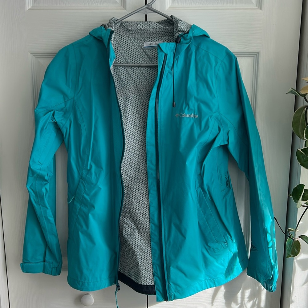 Columbia Teal Rain Jacket